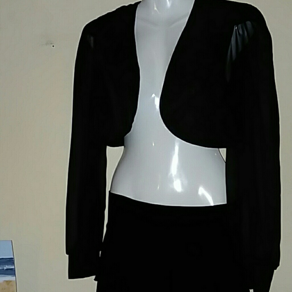 🔔BIG SALE! Chauncey St CROP BOLERO w/Sheer L/S